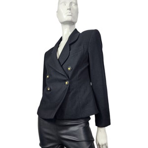Vintage Black Wool Blazer Small