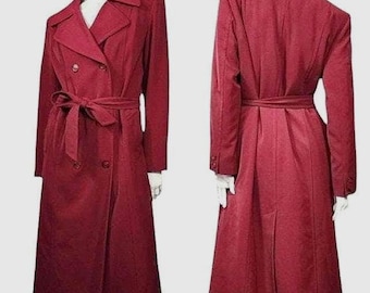 Vintage Talbots Dark Red Coat Medium