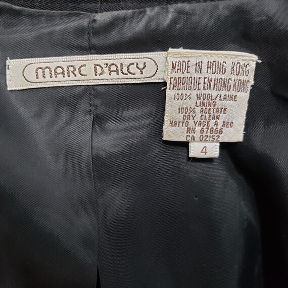 Vintage Marc D'Arcy Black Wool Beaded Star Blazer… - image 2