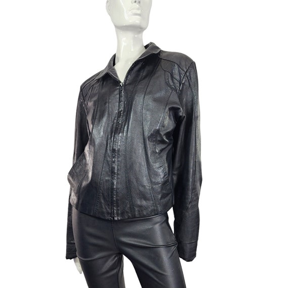 Vintage Golden State  Black Leather Jacket - image 2