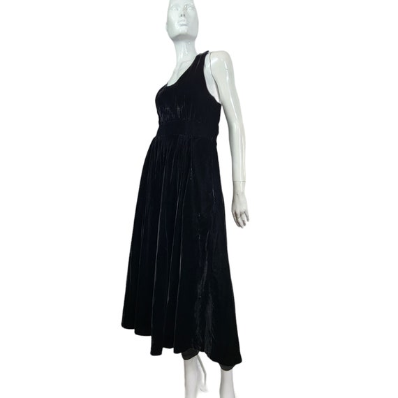 Vintage Black Velvet Dress - image 8