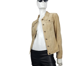Vintage Y2K Leder Wildlederjacke XS / S