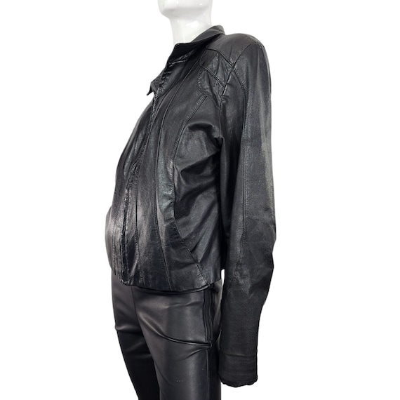 Vintage Golden State  Black Leather Jacket - image 4