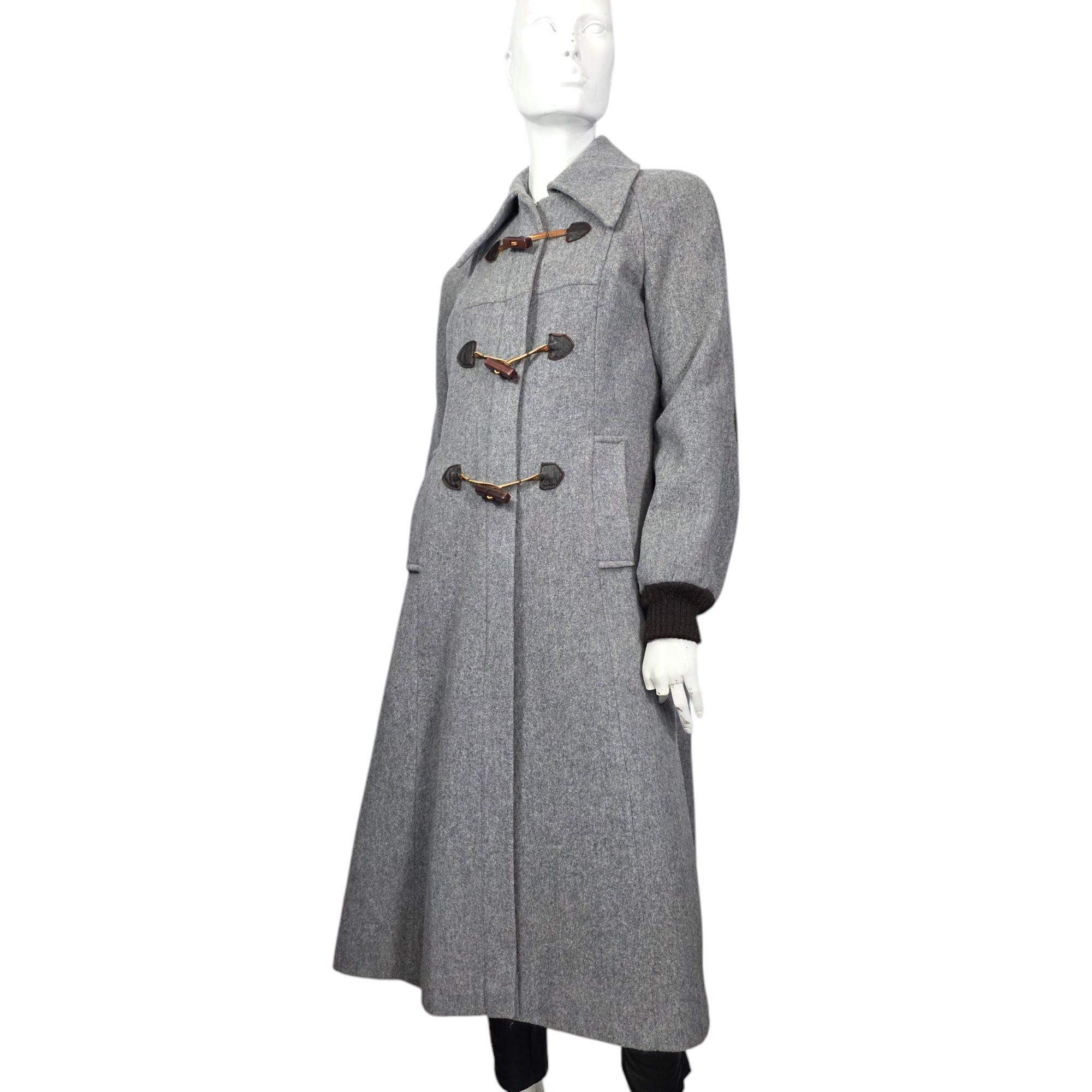 Vintage 60s 70s Gray Wool Coat Small - Etsy