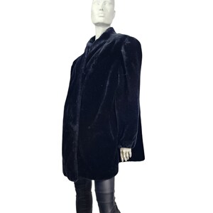 Vintage Outlayers  Black Plush Faux Fur Coat L/XL