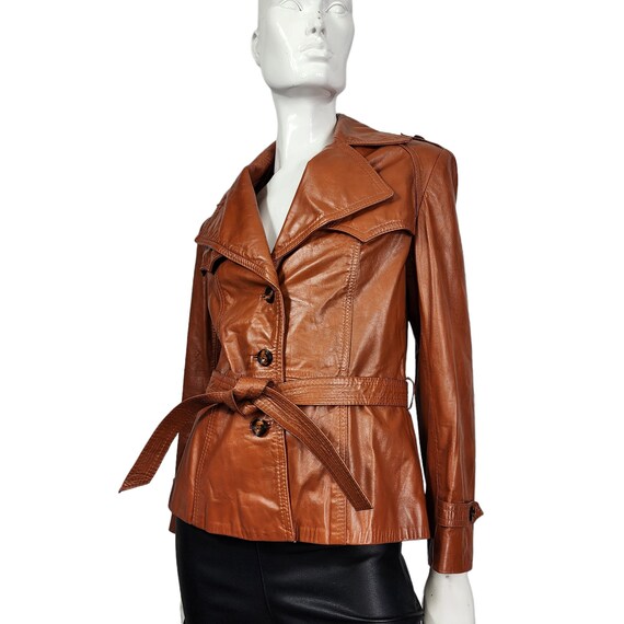 Vintage 70s Leather Jacket Small - image 1