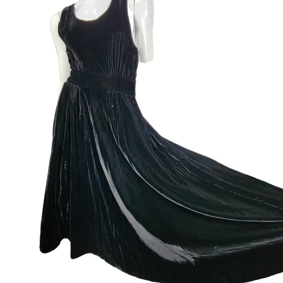 Vintage Black Velvet Dress - image 2