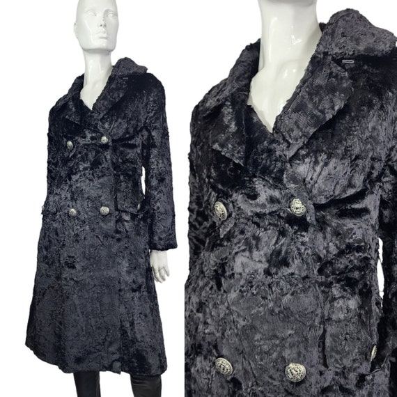 Vintage Tissavel France Black Coat Small