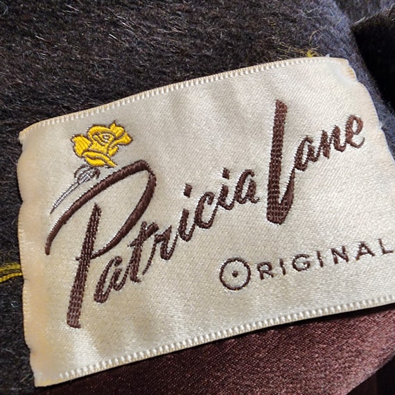 Vintage Kaufmans Patricia Lane 50s 60s Brown Wool… - image 10