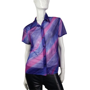 Vintage 90s Sheer Blouse Small