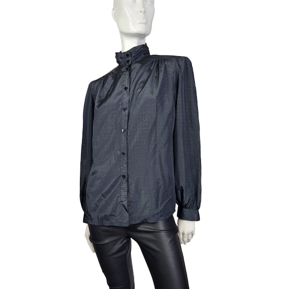 Vintage Judy Bond Black blouse - image 1