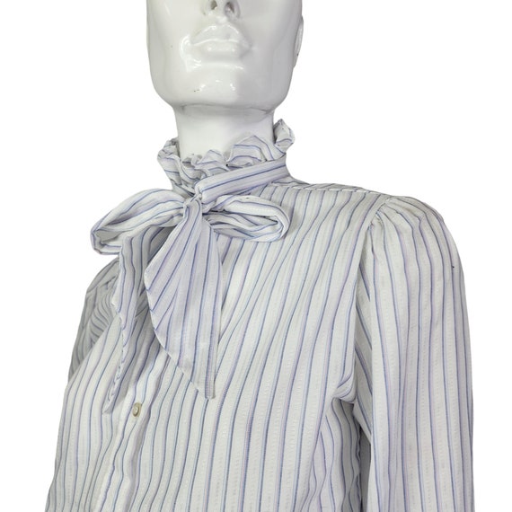Vintage Stuffed Shirt Brand White Striped Blouse … - image 2