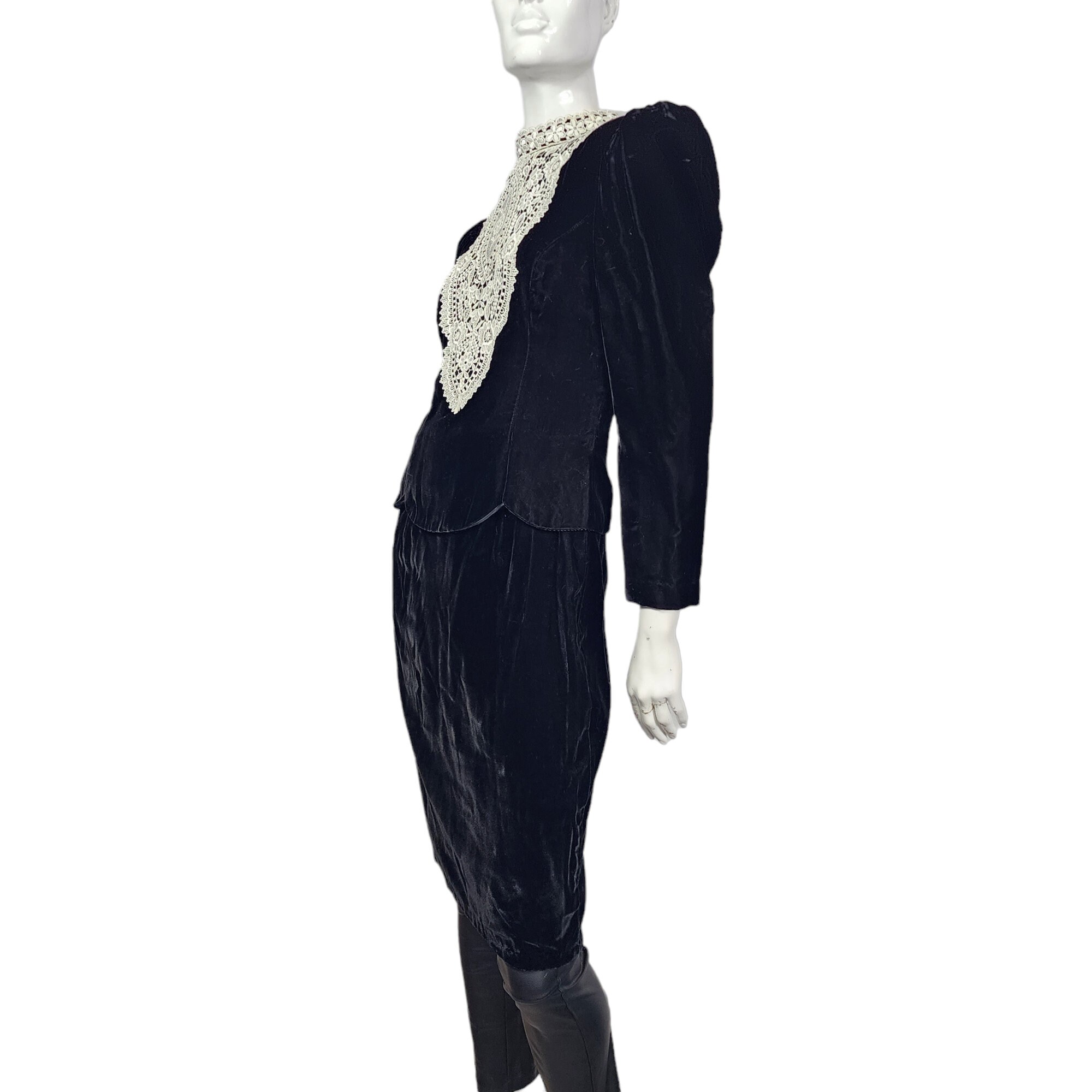 Vintage 70s Jessica Mcclintock Gunne Sax Black Velvet Dress - Etsy