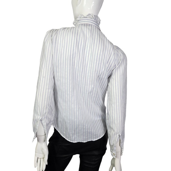 Vintage Stuffed Shirt Brand White Striped Blouse … - image 8