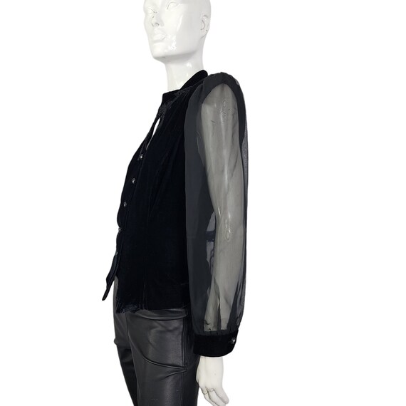 Vintage David Rose Night Black Velvet Blazer M/L - image 4