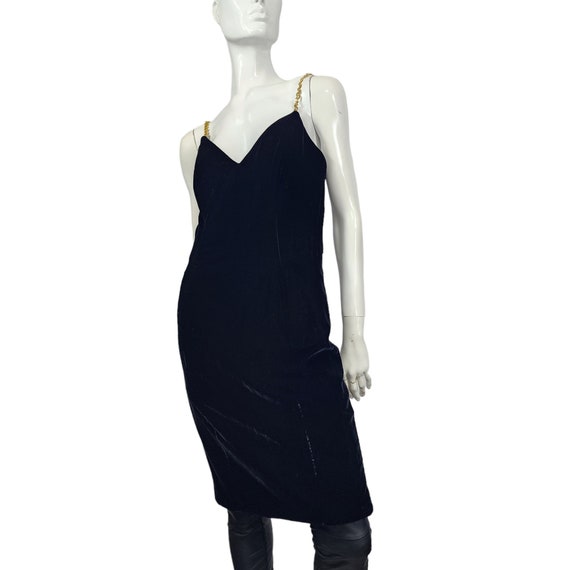 Vintage Morton Myles Black Velvet Dress XS/S - image 7