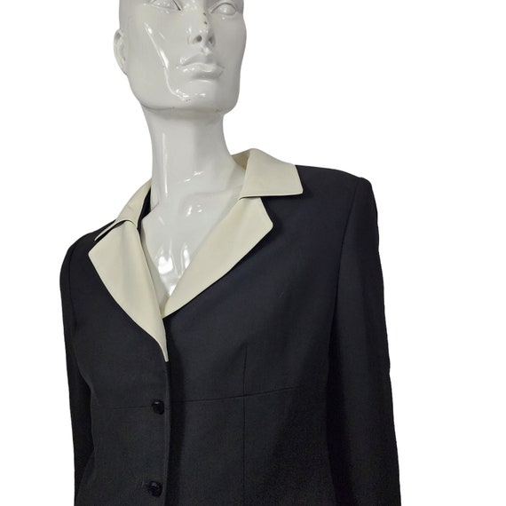 Vintage Kasper ASL Black Tuxedo Blazer Small - image 4