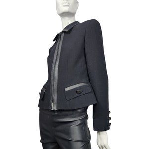 Vintage Rickie Freeman-blazer met rits, klein