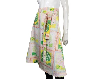 Vintage 70s Katashas Unusuals Summer Wrap Skirt S/M