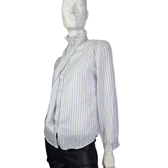 Vintage Stuffed Shirt Brand White Striped Blouse … - image 5