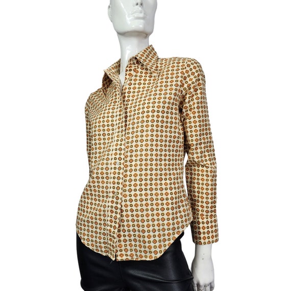 Vintage 70s Sears JR Bazaar Pointy Collar  Shirt … - image 1