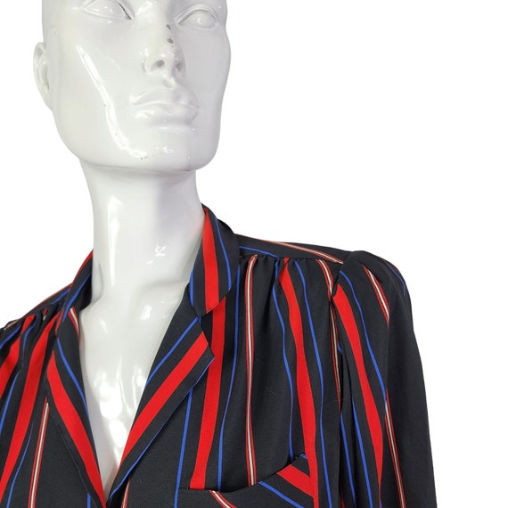Vintage Josephine Striped Blouse Medium - image 2