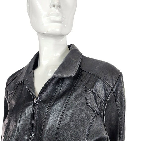 Vintage Golden State  Black Leather Jacket - image 6