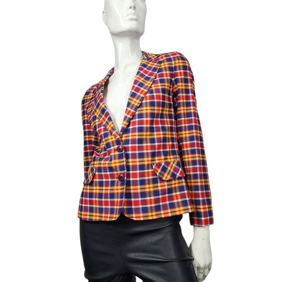 Vintage 70s Sagamore Way Plaid Blazer Small