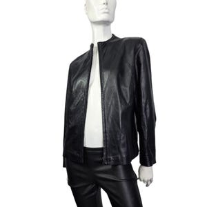 Vintage schwarze Lederjacke