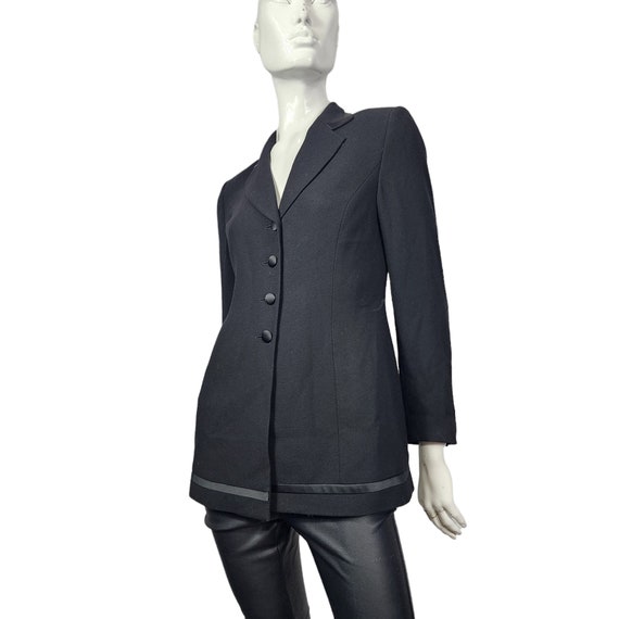 Vintage KASPER ASL Black Long Blazer XS/S - image 1