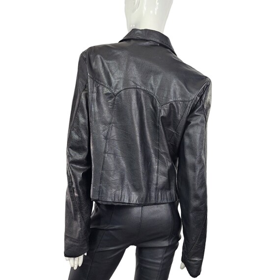 Vintage Golden State  Black Leather Jacket - image 8