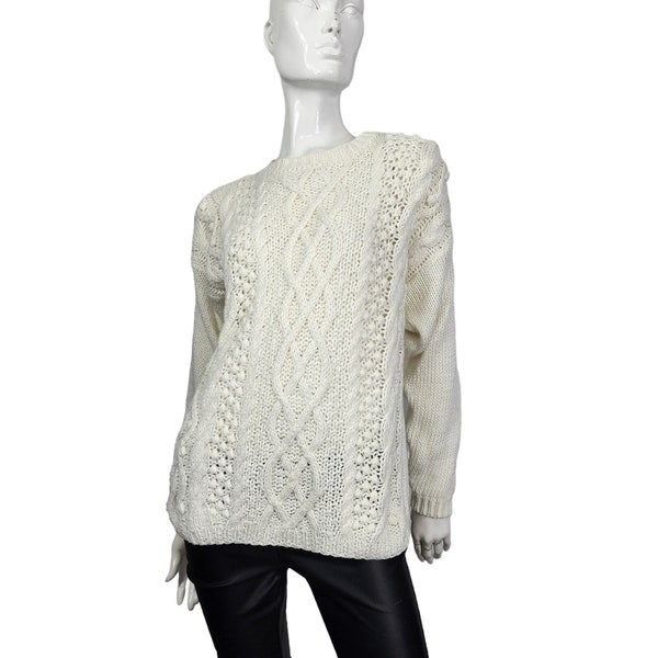 Radio Cable Knit Wool Sweater main image 0