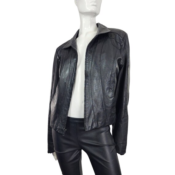 Vintage Golden State  Black Leather Jacket - image 7