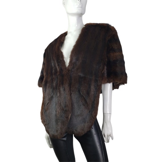 Vintage Mink Stole Caplet Small - image 6