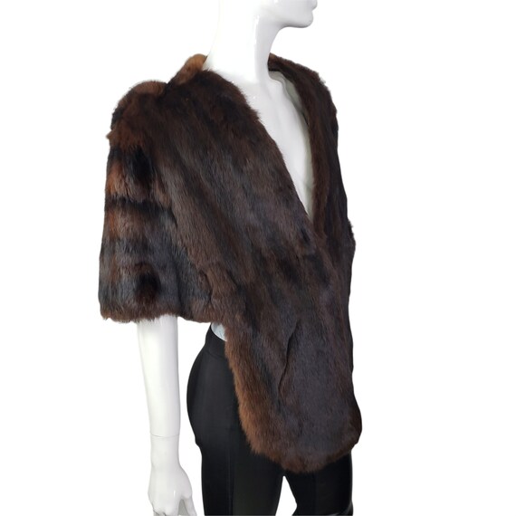 Vintage Mink Stole Caplet Small - image 5