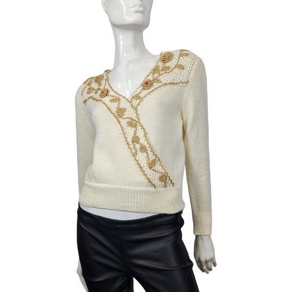 Vintage Knit Sweater Top - image 2