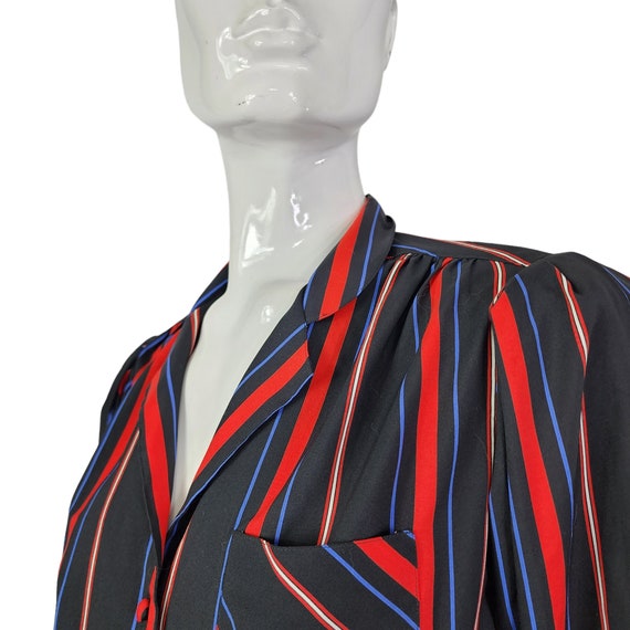 Vintage Josephine Striped Blouse Medium - image 3