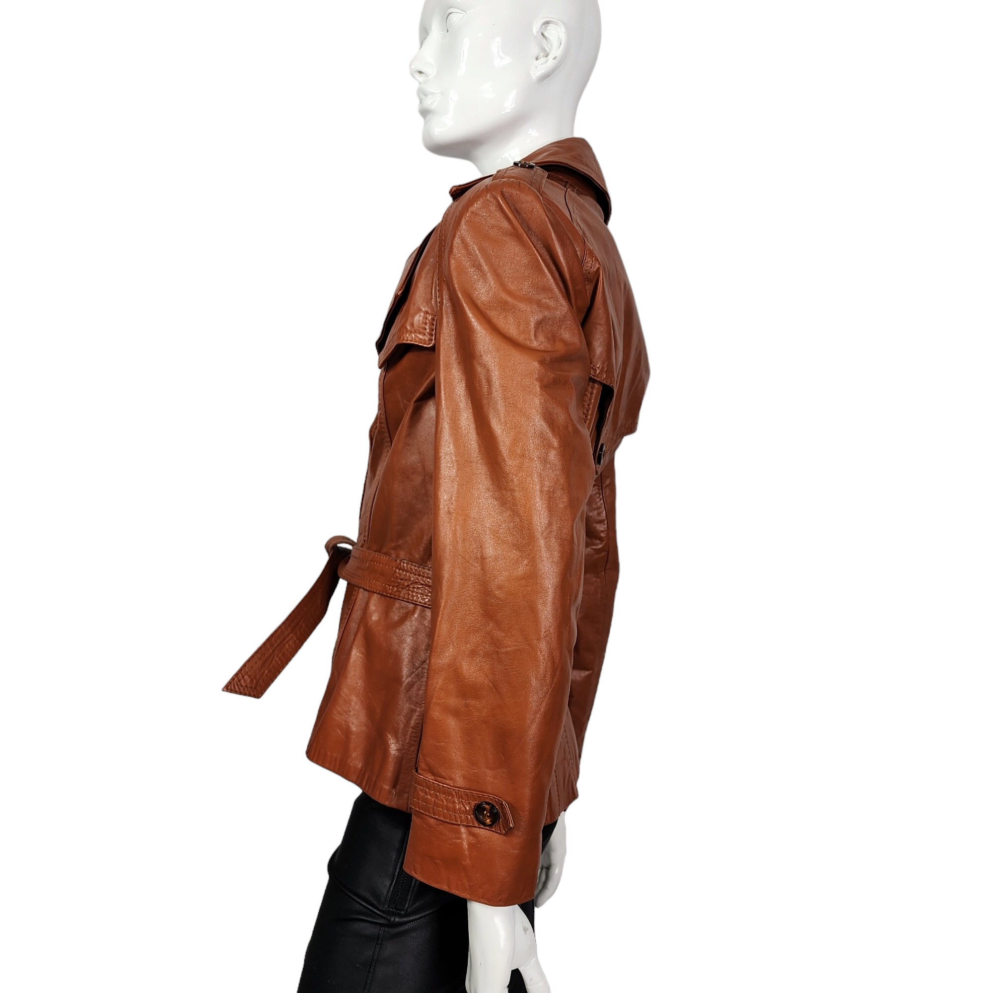 Vintage 70s Leather Jacket Small - Etsy