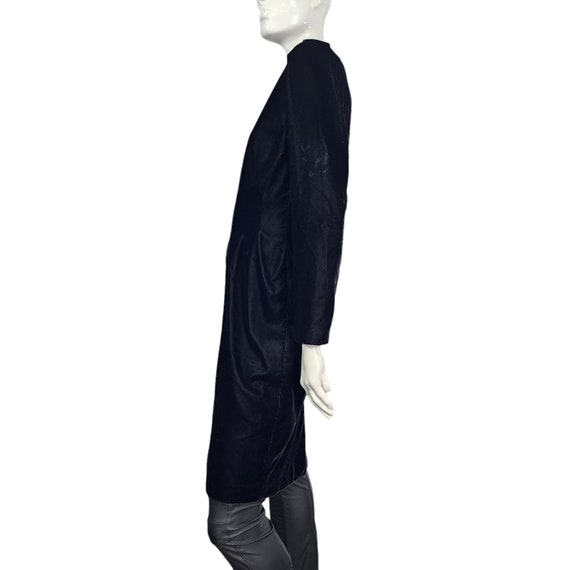 Vintage Black Velvet Dress S - image 5