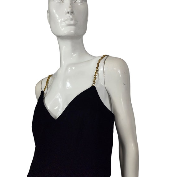 Vintage Morton Myles Black Velvet Dress XS/S - image 4