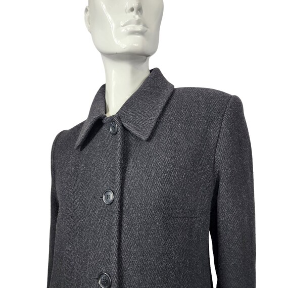 Vintage Jones NY Gray Wool Coat Small - image 6