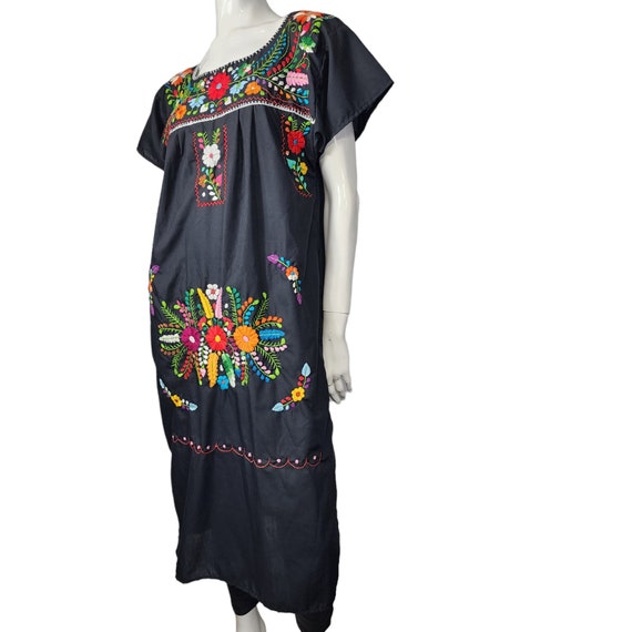 Vintage Mexican Embroidered Dress Medium - image 7