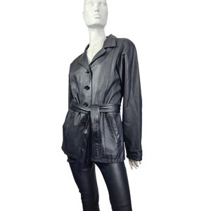 Vintage Y2K Black Leather Jacket