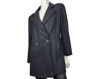 Vintage Black Wool Coat