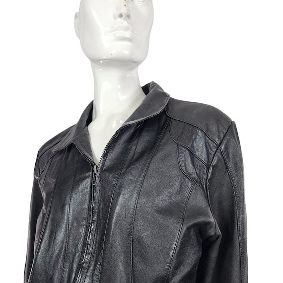 Vintage Golden State  Black Leather Jacket - image 3