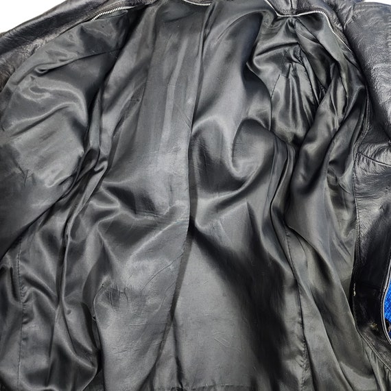 Vintage 70s Black Leather Jacket XS/S - image 2