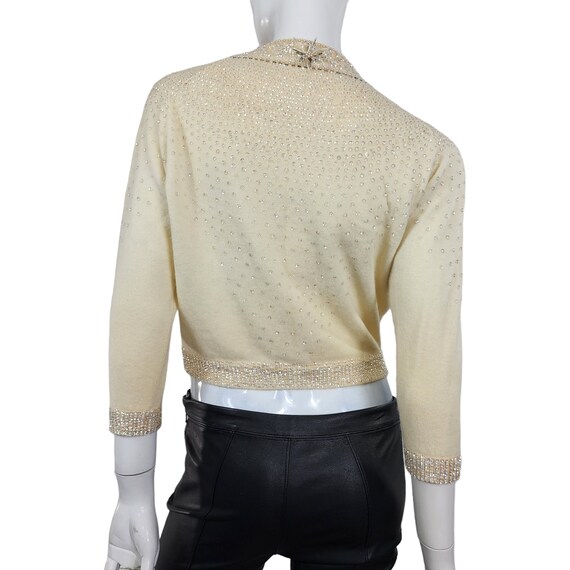 Vintage 50s 60s Sequin Sweater Small - image 5