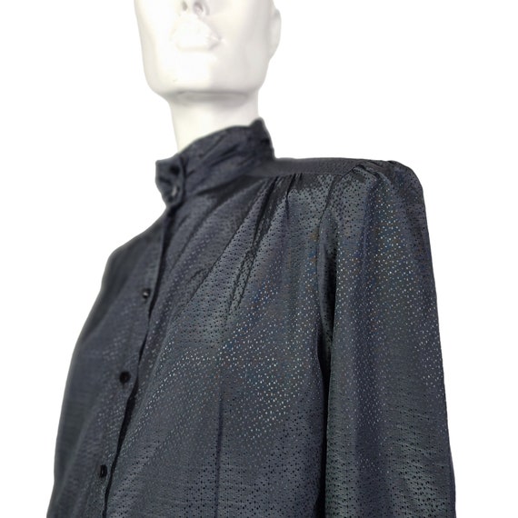 Vintage Judy Bond Black blouse - image 5