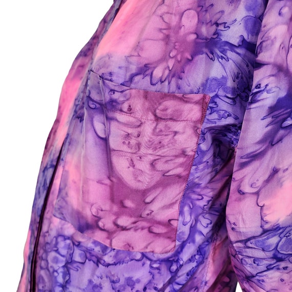 Vintage Silk Pink and Purple Diane Gilman Blouse … - image 7