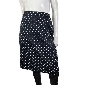 Vintage Black Pola Dot Skirt Medium